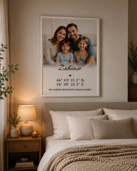 Personalisierte Bilder mit Ihrem Foto und Ihren Koordinaten